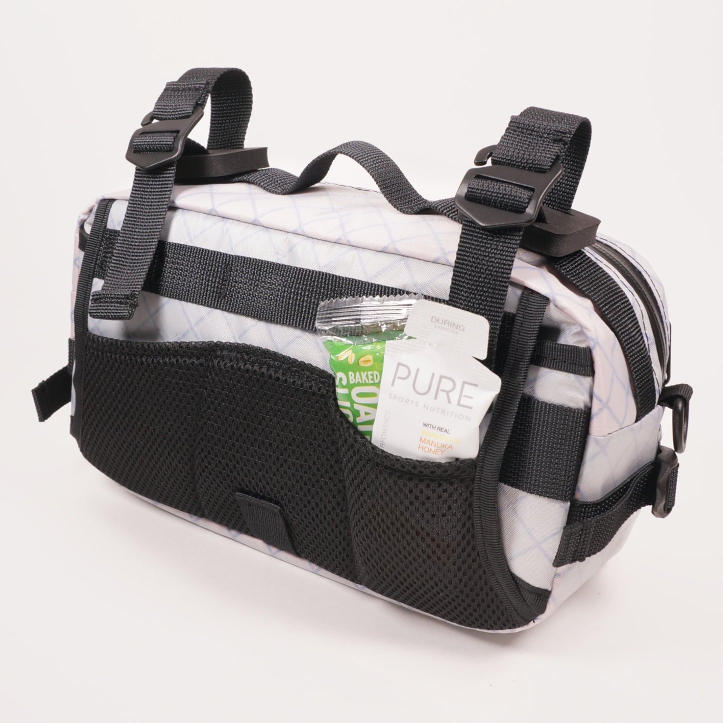 Bike handlebar bag hip pack smoke gravel commuting mountain bike NZ handmade