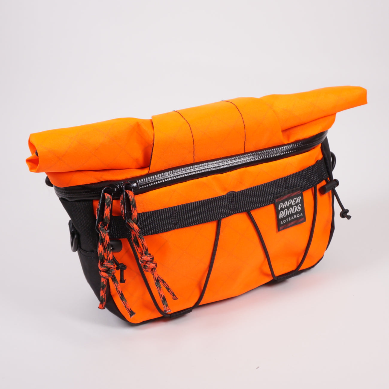 NZ made bikepacking front bag clip on pouch hungry ranger Paper Roads