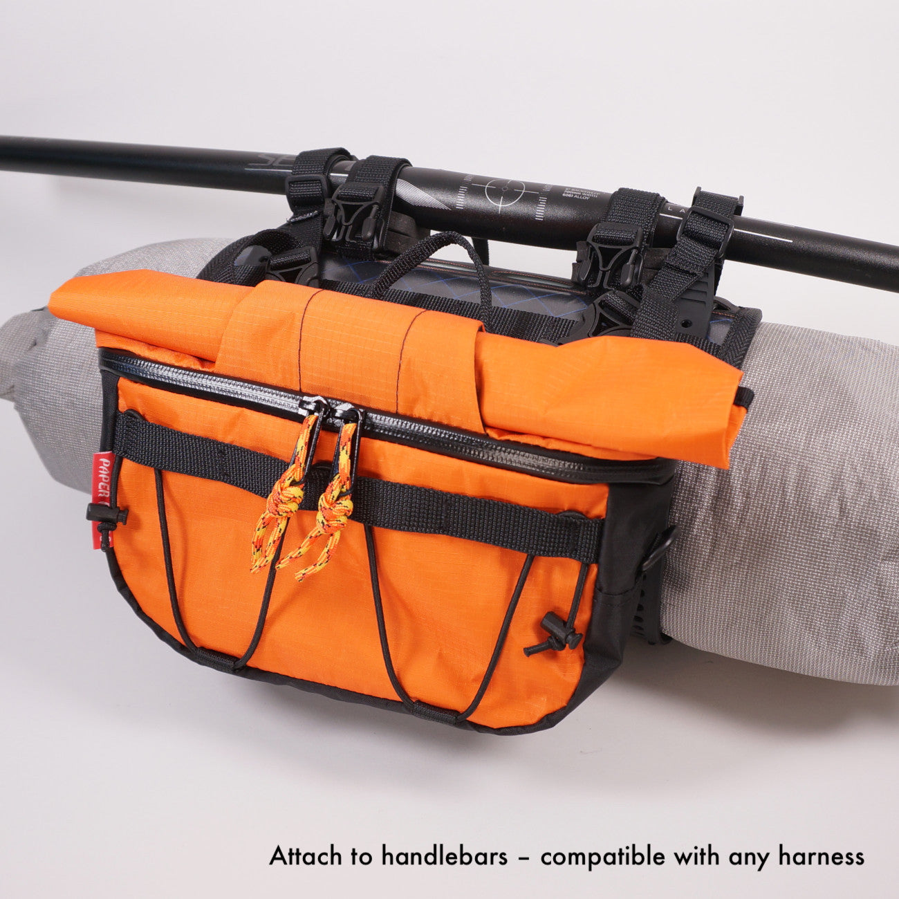 NZ made bikepacking front bag clip on pouch hungry ranger Paper Roads
