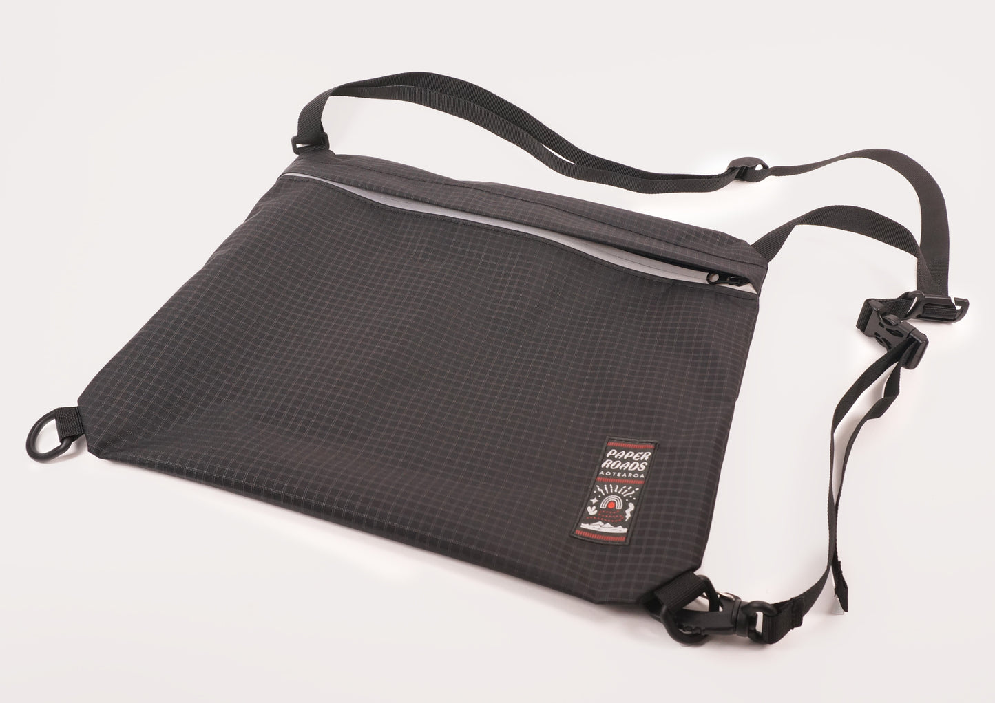 Musette cycling commuting handy shoulder bag bike messenger bikepacking black
