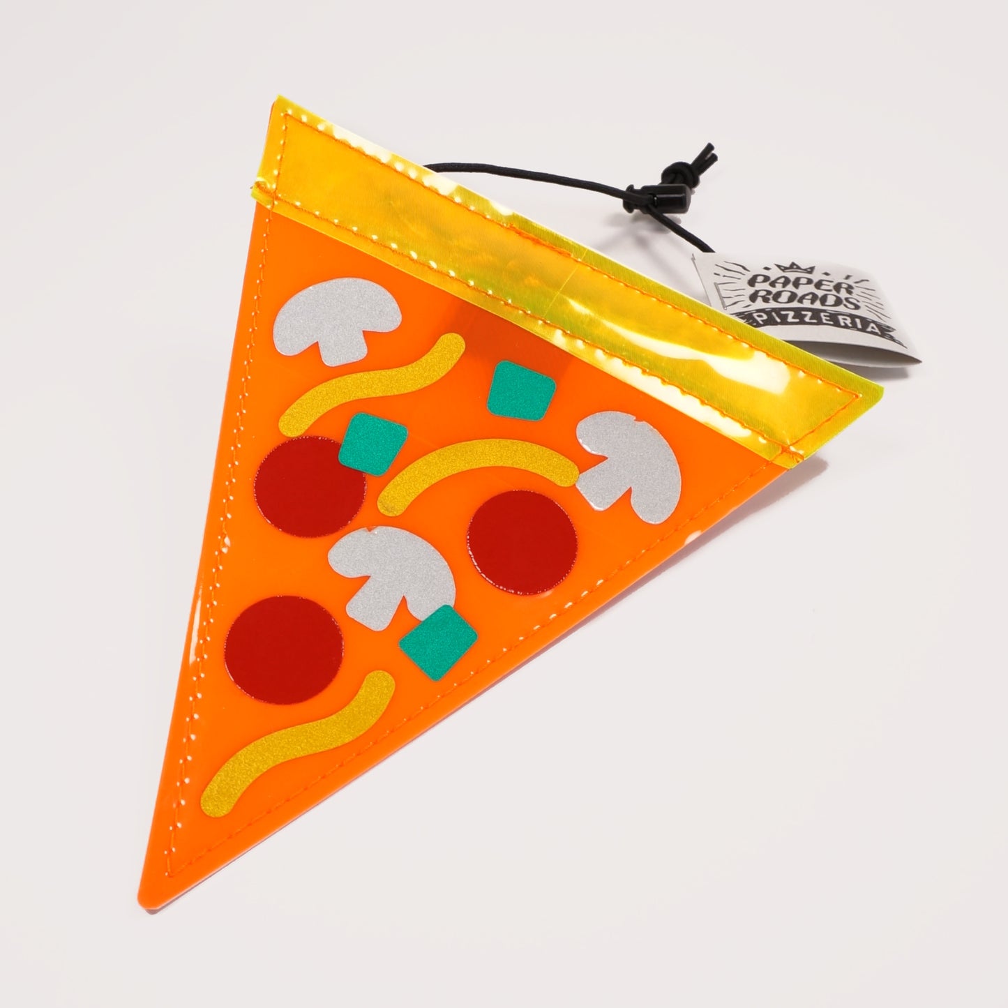 Safety pizza, reflective triangle. Bikepacking, commuting, bike riding. Made in NZ.