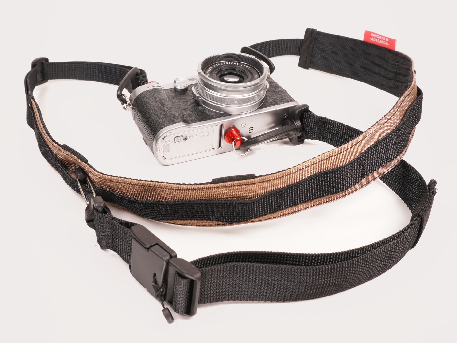 Camera strap cycling photography NZ made gravel bikes touring film
