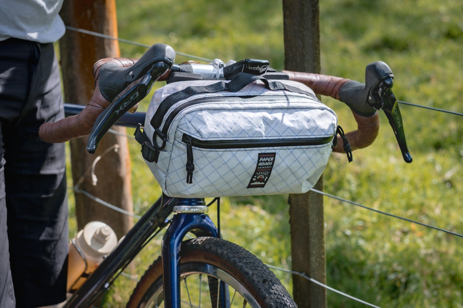 handle bar bag gravel cycling commuting urban bicycle accessory New Zealand handmade Australia bikes challenge sailcloth x-pac ultralight touring