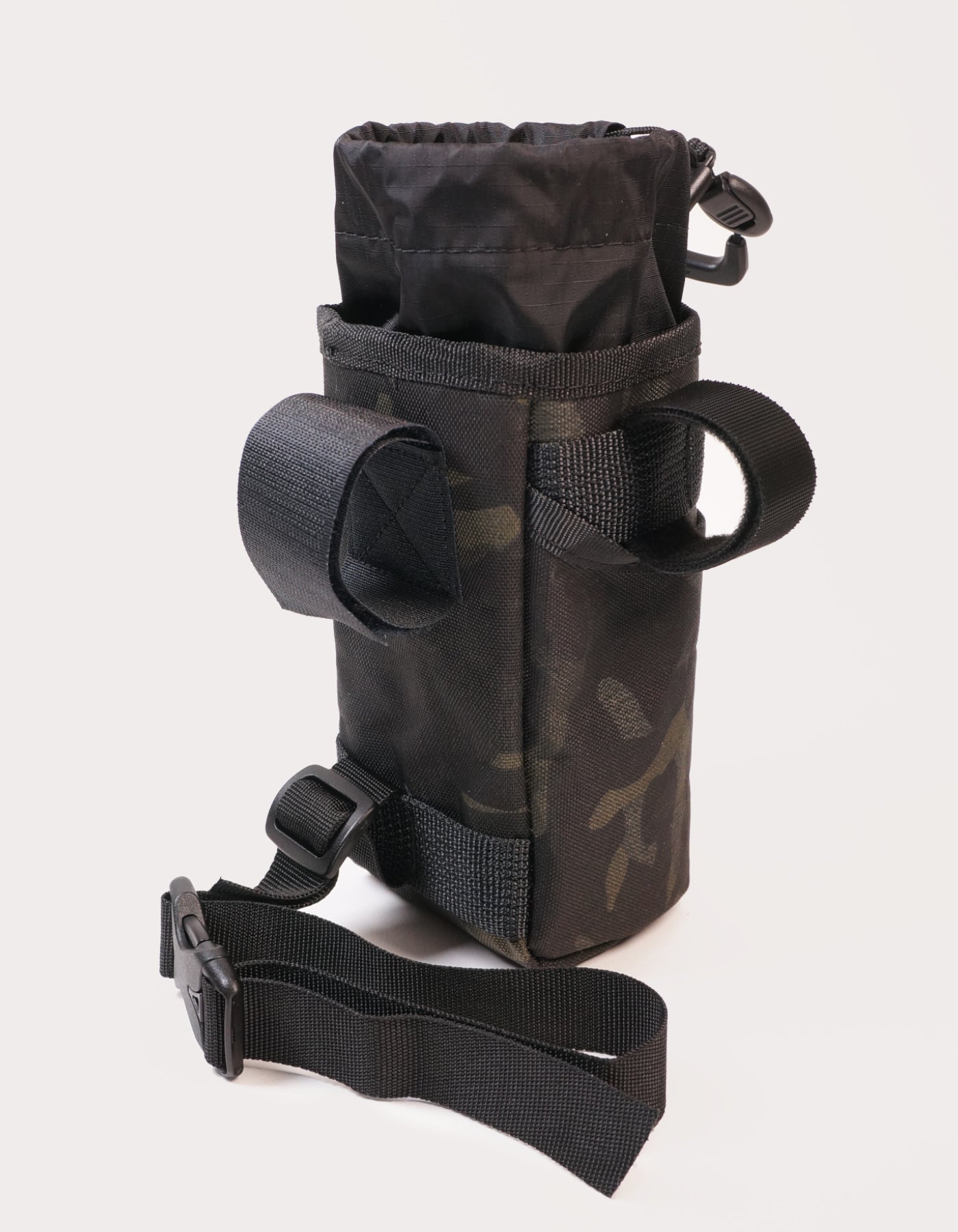 Treat bag / stem / bag feed bag / handlebar bag - bikepacking, touring, commuting, bike riding to hold snacks, phone, bottle. Dark camo multicam.
