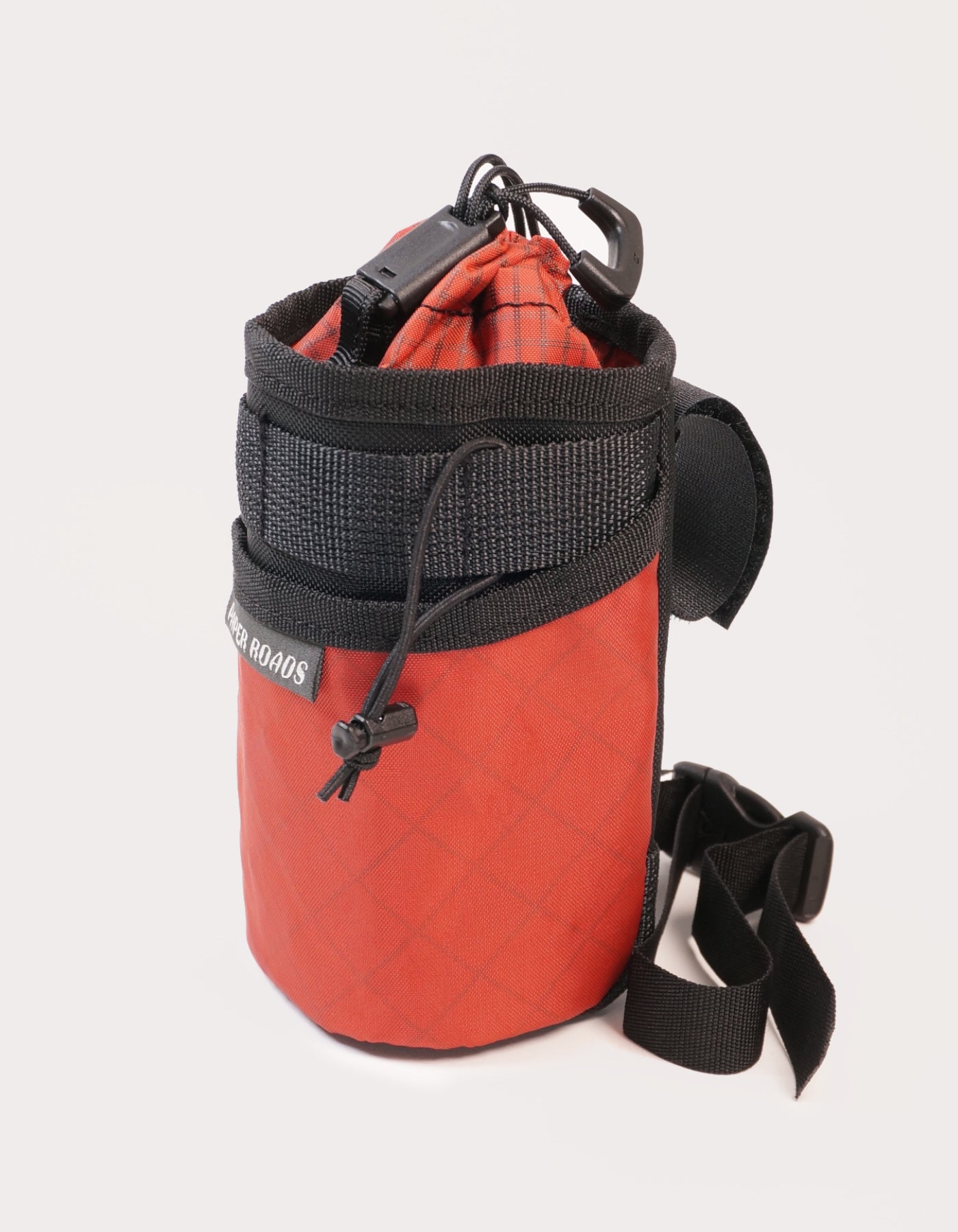 Treat bag / stem / bag feed bag / handlebar bag - bikepacking, touring, commuting, bike riding to hold snacks, phone, bottle. Outback red.