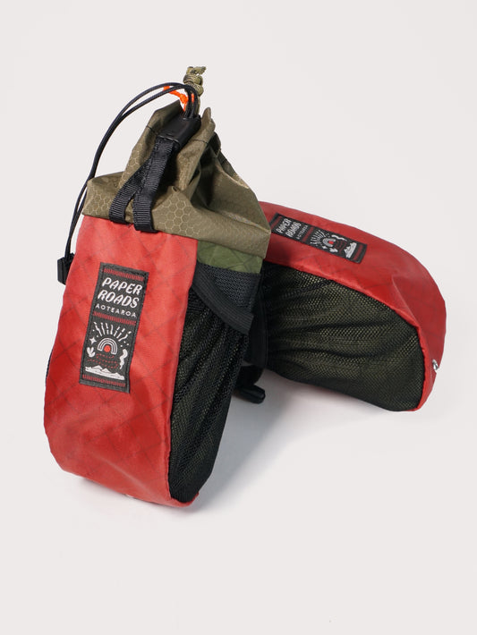 Bikepacking handlebar bag stem bag feed bag custom colours made in new zealand paper roads