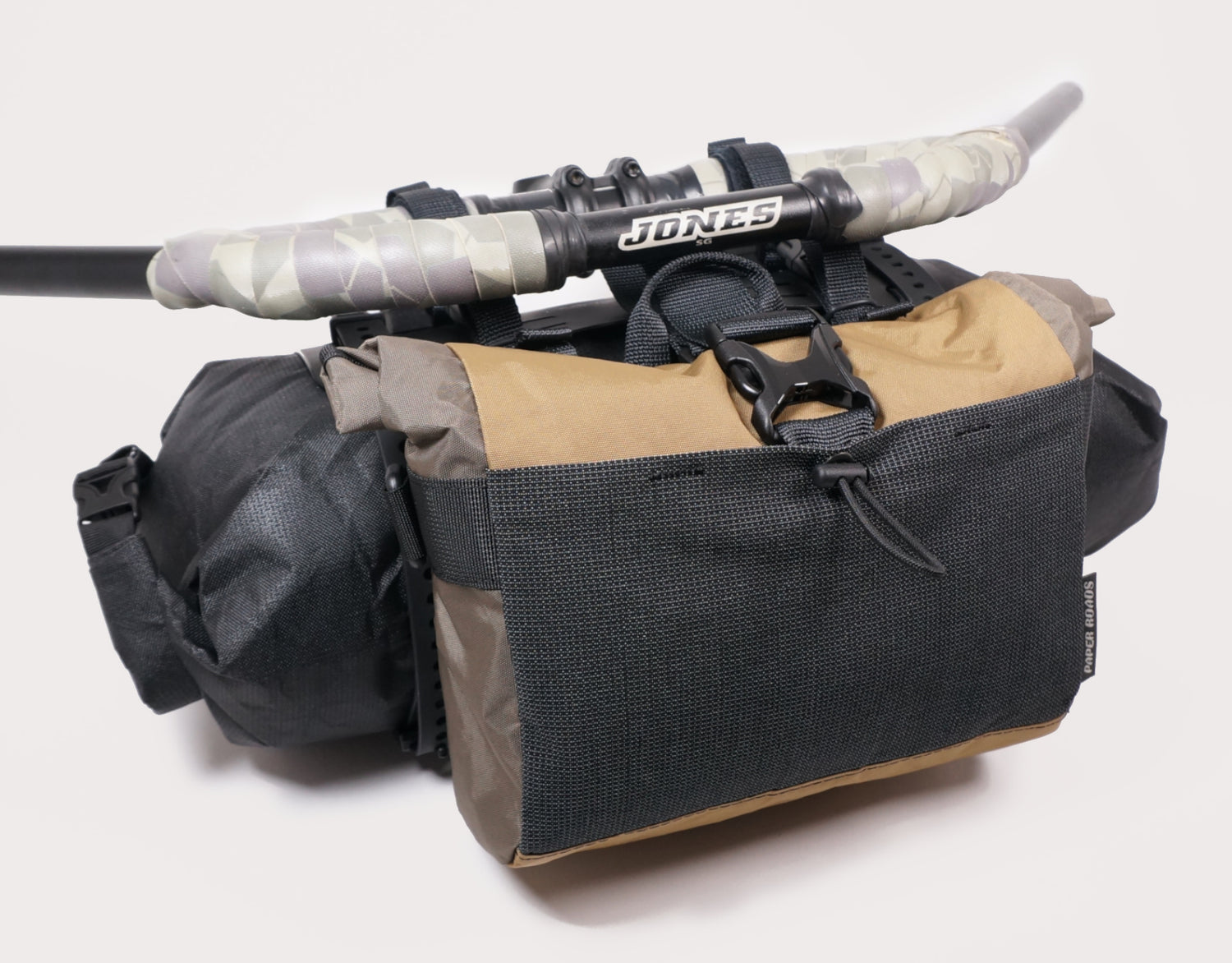 Bikepacking front harness quick access bag clip on shoulder bum bag hip pack waterproof roll top made in new zealand 