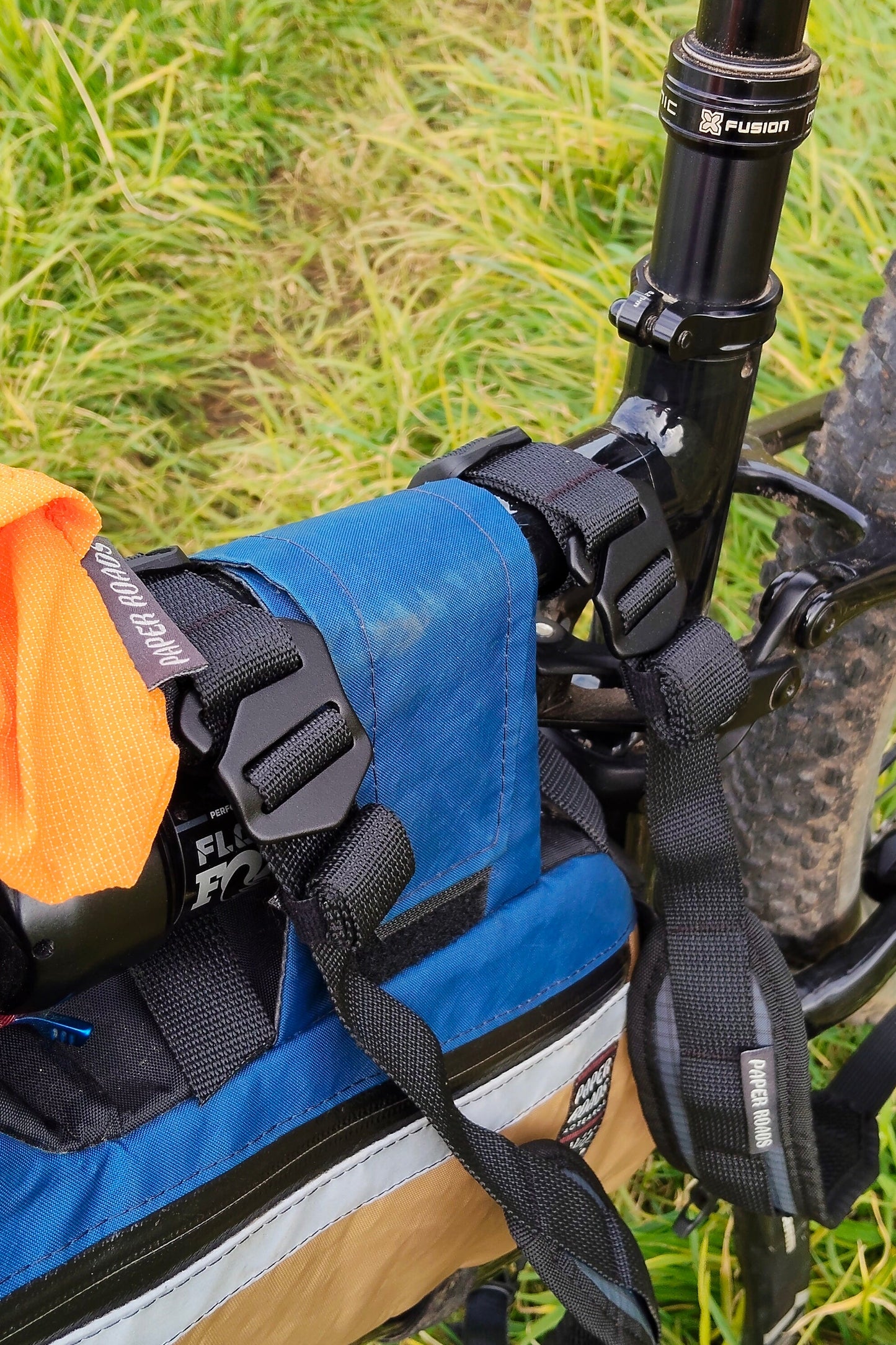 Hike a bike carry straps bikepacking hiking ultra race, bike shoulder straps, tour te waipounamu made in new zealand