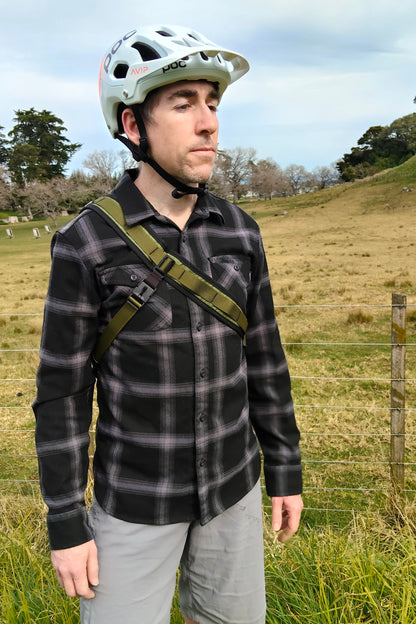 cycling 3 point camera strap quick release made in new zealand