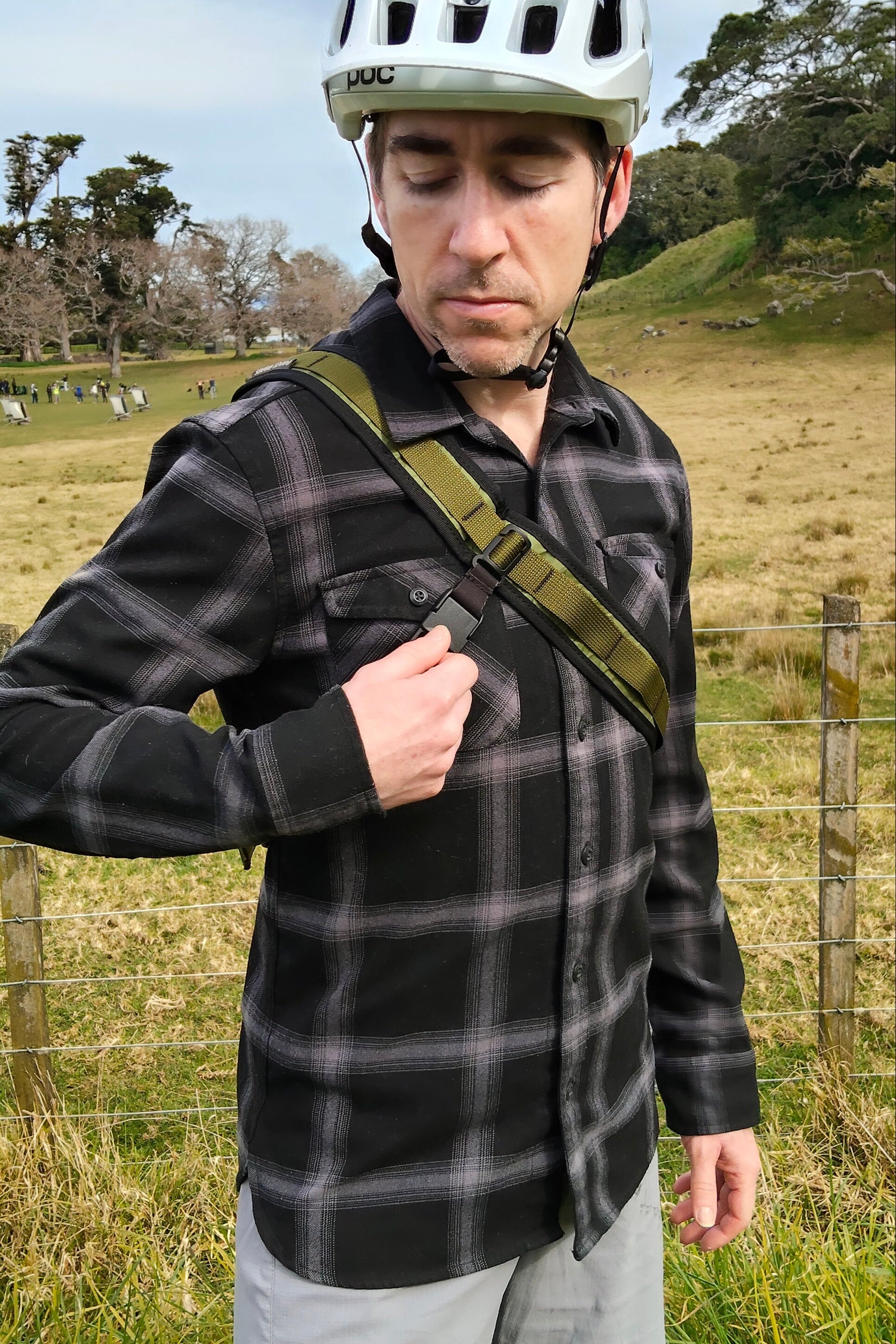 cycling 3 point camera strap quick release made in new zealand