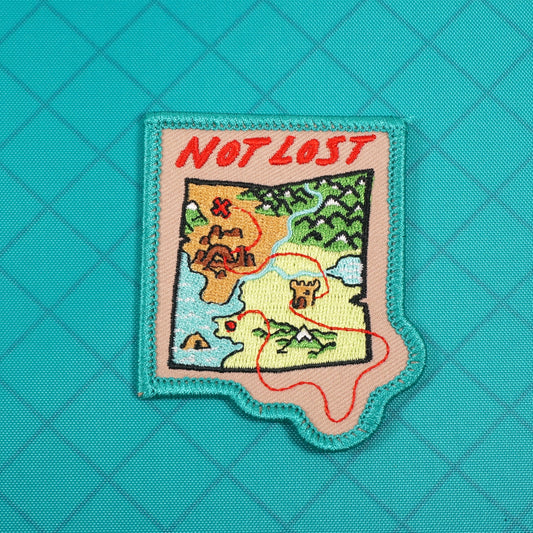 Nomad patch embroidered not lost adventurous outdoors small gift