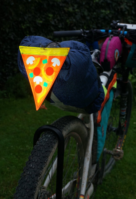 safety pizza reflective bike bikepacking cycling