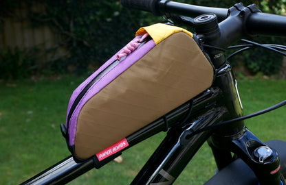 custom top tube bag large NZ hand made bikepacking cycling bikes