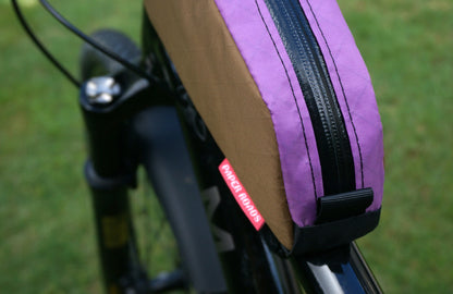 custom top tube bag large NZ hand made bikepacking cycling bikes
