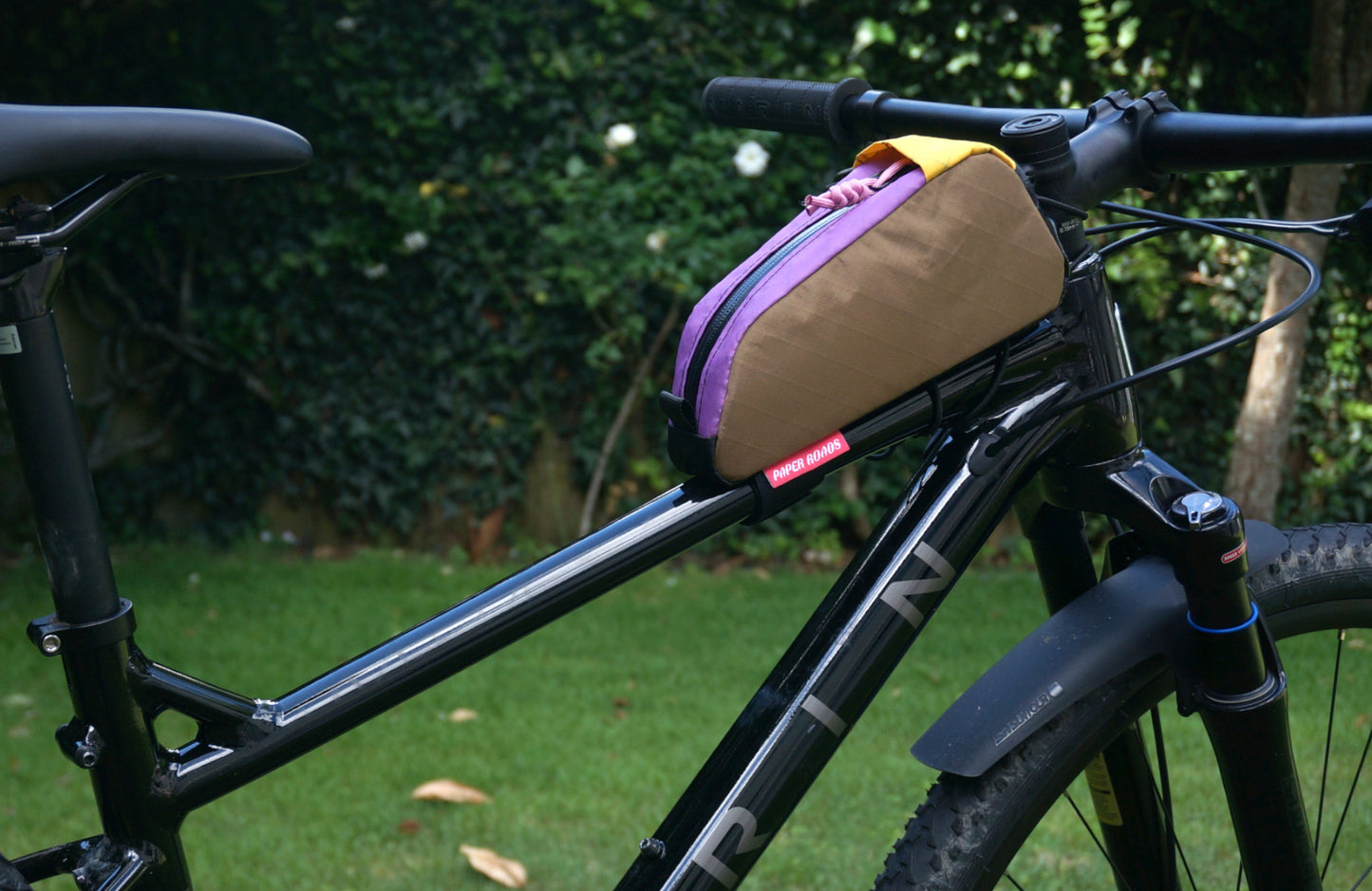 custom top tube bag large NZ hand made bikepacking cycling bikes