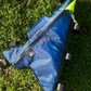 Custom full suspension mountain bike frame bag in navy blue